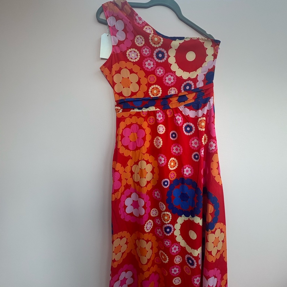 Floral One-Shoulder‎ Midi Dress - NWT